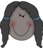Girl Face With Pigtails Clip Art